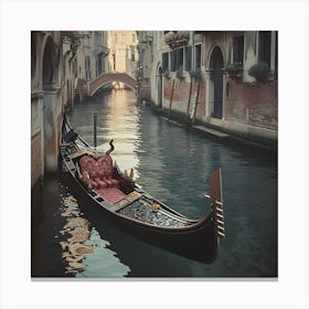 Gondola Venice Italy Grand Canal Water Architecture Travel City Europe Holiday Building Houses Canvas Print
