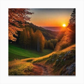 Sunset In The Mountains 78 Canvas Print