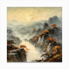 Japanese Landscape Painting (86) Canvas Print