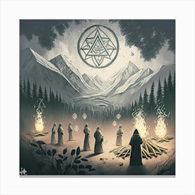 Shamanic ritual Canvas Print