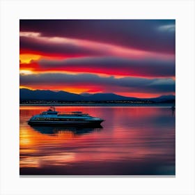 Sunset On The Water 13 Canvas Print