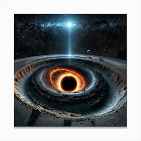 A Black Hole Sucking Planets Into It (3) Canvas Print