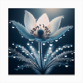 Dewdrops On A Flower 1 Canvas Print
