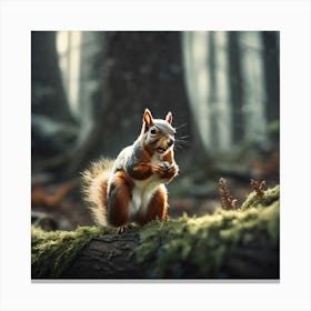 Squirrel In The Forest 225 Canvas Print