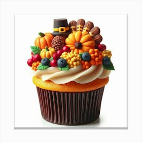 Thanksgiving Cupcake 2 Canvas Print