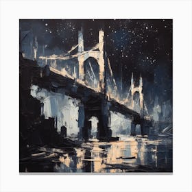 Bridge At Night 1 Canvas Print