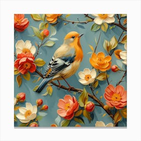 Bird On A Branch 5 Canvas Print