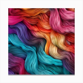 Colorful Yarn Background 2 Canvas Print