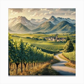 Vineyard Road Canvas Print