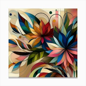 Abstract Flower Painting 1 Canvas Print