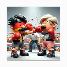Boxing Match 14 Canvas Print