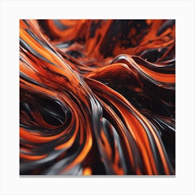 Abstract Swirling Liquid Canvas Print