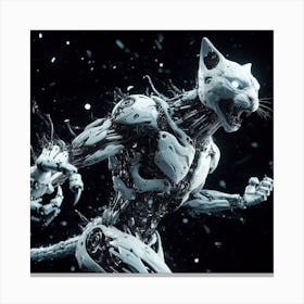 Cat In The Snow Canvas Print