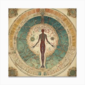 Astrological Nouveau Chart Series - 1 Canvas Print