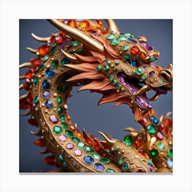 Dragon With Jewels Canvas Print