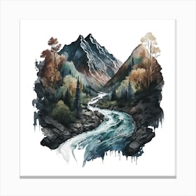 Mountain River Canvas Print