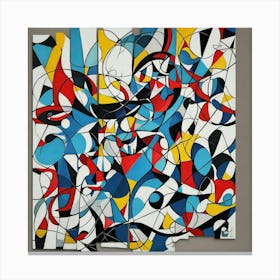 Default Modern Abstract Forms Shapes Unique Design Picasso Sty 3 Canvas Print