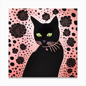 Adorable Black Cat Canvas Print