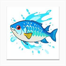 Sticker series: Wet Fish? Canvas Print