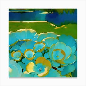 Blue Flowers 1 Canvas Print