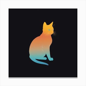 Cat Silhouette Canvas Print