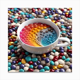 Rainbow Coffee Canvas Print