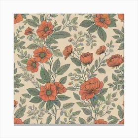 Floral Wallpaper Canvas Print