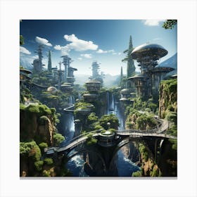 Futuristic City Canvas Print