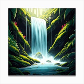 Tranquil Waterfall Canvas Print