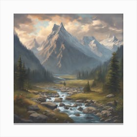 Mountain Stream Canvas Print