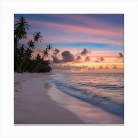 Sunset On The Beach Canvas Print