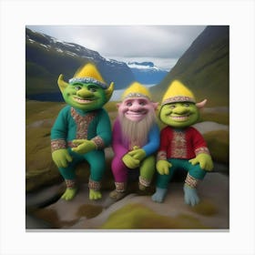 SMILING TROLLS CAUGHT ON CAMERA Canvas Print