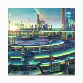 Futuristic City Canvas Print