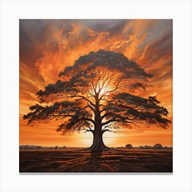 Sunset Tree Canvas Print