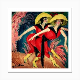 Dancers In Red Canvas Print