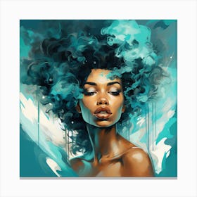 Afro Hair 12 Canvas Print