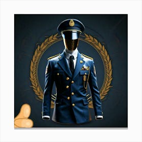 Police Officer In Uniform 1 Canvas Print