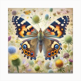 Naturalist Butterfly Illustration Canvas Print