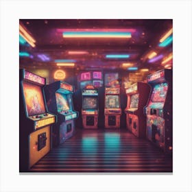 Arcade Game Room Canvas Print