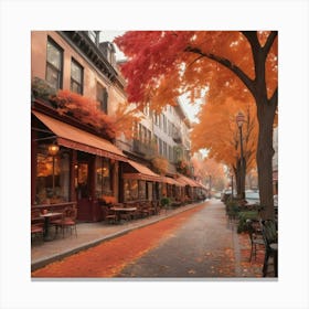 Autumn In New York City art print 1 Canvas Print