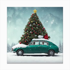 Christmas Car Canvas Print