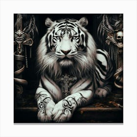 White Tiger 56 Canvas Print