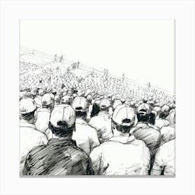 A Stadium Crowd Hand Drawn Sketch Illustration 1718674920 3 Canvas Print