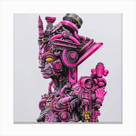 Pink Robot Canvas Print