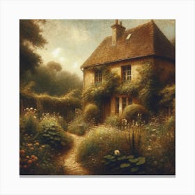 Cottage In The Country Art Print Canvas Print
