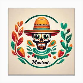 Mexican Skull 90 Canvas Print