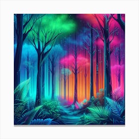 Psychedelic Forest 1 Canvas Print