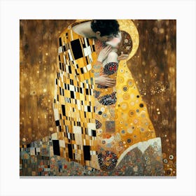the Kiss By Gustav Klimt Canvas Print