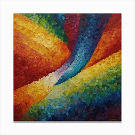 Default The Painting Features A Vibrant Array Of Intermingling 0 Canvas Print