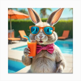 Bunny In Sunglasses 1 Canvas Print